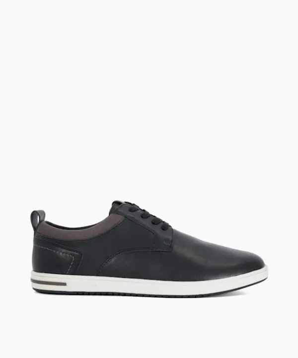 Dune London Casual Shoes Travels Black Wide Fit Leather Laceup Trainer Dune London Black 8211 Men Dune London Casual Shoes Travels Black Wide Fit Leather Laceup Trainer Dune London Black 8211 Men
