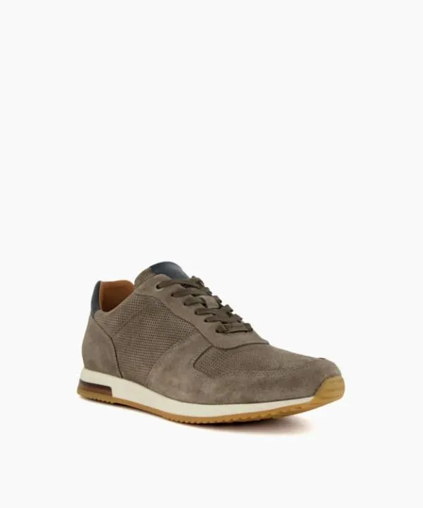 Dune London Casual Shoes Trilogy Grey LaceUp Runner Trainers Dune London Grey 8211 Men