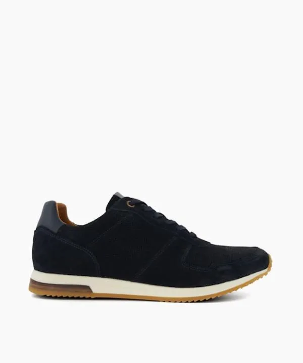 Dune London Casual Shoes Trilogy Navy LaceUp Runner Trainers Dune London Blue 8211 Men