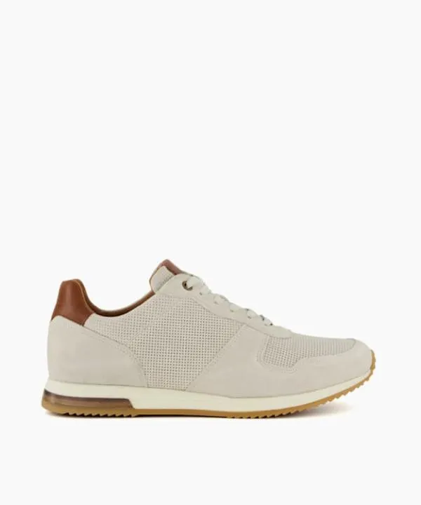 Dune London Casual Shoes Trilogy Off White LaceUp Runner Trainers Dune London White 8211 Men