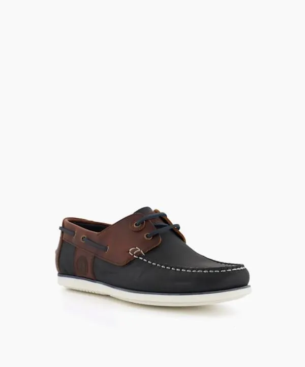 Dune London Casual Shoes Wake Navy LeatherMix Boat Shoes Dune London Blue Suede 8211 Men