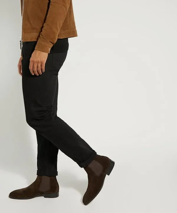 Dune London Chelsea Boots Mandatory Dark Brown Suede Chelsea Boots Dune London Brown Suede 8211 Men
