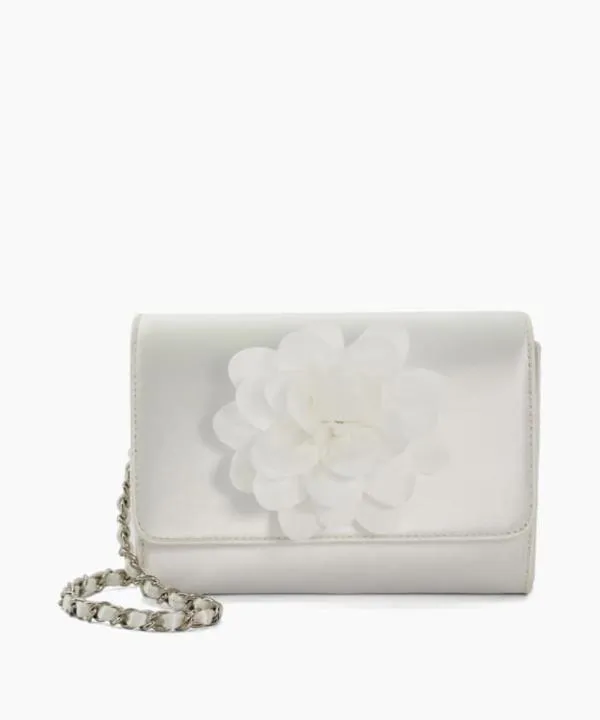 Dune London Clutch Bags Blossoming White Corsage Detail Wedding Clutch Dune London White 8211 Women Dune London Clutch Bags Blossoming White Corsage Detail Wedding Clutch Dune London White 8211 Women