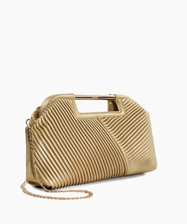 Dune London Clutch Bags Ebec Gold Pleated Clutch Bag Dune London Metallic 8211 Women Dune London Clutch Bags Ebec Gold Pleated Clutch Bag Dune London Metallic 8211 Women