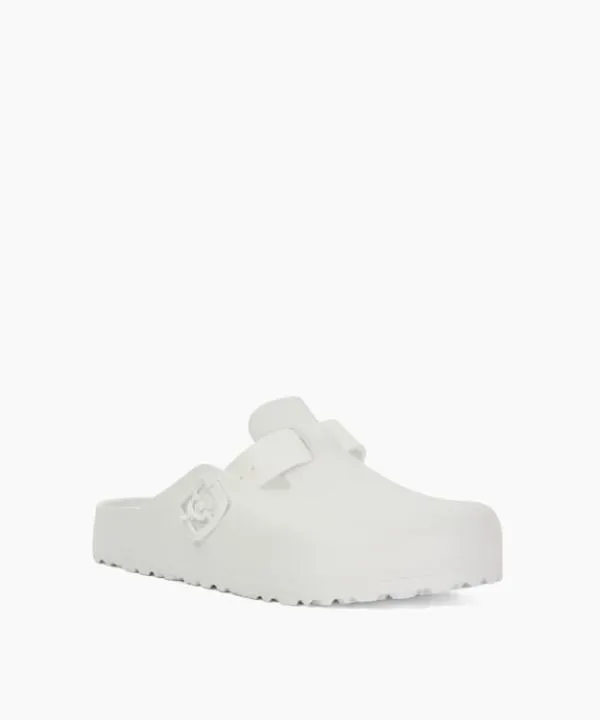 Dune London Flat Sandals Boston Eva Sand White Boston EVA Clogs Dune London White 8211 Women