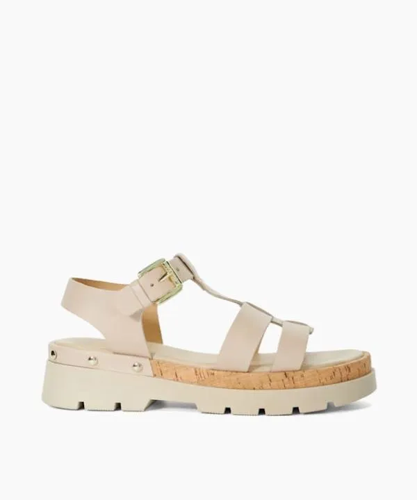 Dune London Flat Sandals Laplin Blush Chunky Leather Cork Insert Sandals Dune London Pink 8211 Women Dune London Flat Sandals Laplin Blush Chunky Leather Cork Insert Sandals Dune London Pink 8211 Women