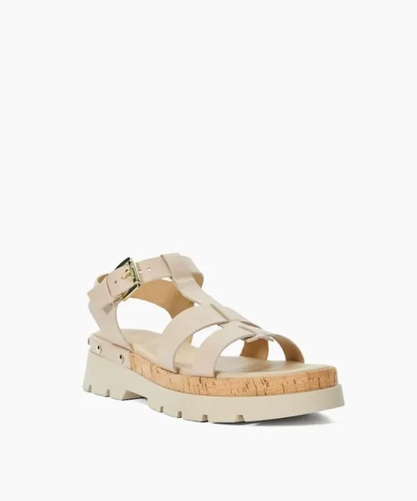 Dune London Flat Sandals Laplin Blush Chunky Leather Cork Insert Sandals Dune London Pink 8211 Women Dune London Flat Sandals Laplin Blush Chunky Leather Cork Insert Sandals Dune London Pink 8211 Women