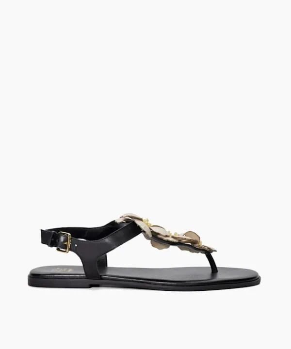 Dune London Flat Sandals Linaria Black Floral Embellished ToePost Sandals Dune London Black 8211 Women Dune London Flat Sandals Linaria Black Floral Embellished ToePost Sandals Dune London Black 8211 Women