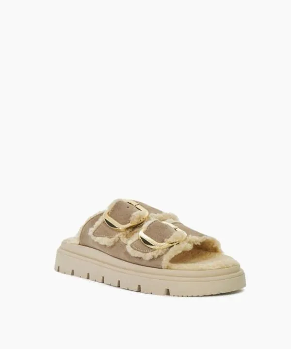 Dune London Flat Sandals Lodge Sand Cosy Lined Two Bar Mules Dune London Neutral 8211 Women Dune London Flat Sandals Lodge Sand Cosy Lined Two Bar Mules Dune London Neutral 8211 Women