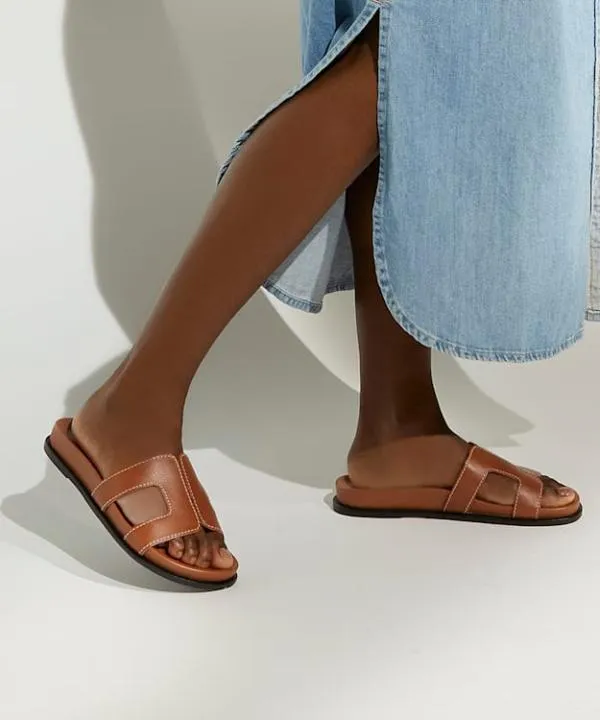Dune London Flat Sandals Loupa Tan ComfortFootbed Flat Leather Sandals Dune London Brown Leather 8211 Women Dune London Flat Sandals Loupa Tan ComfortFootbed Flat Leather Sandals Dune London Brown Leather 8211 Women