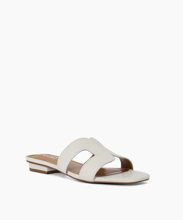 Dune London Flat Sandals Loupe White Smart Slider Sandals Dune London White 8211 Women