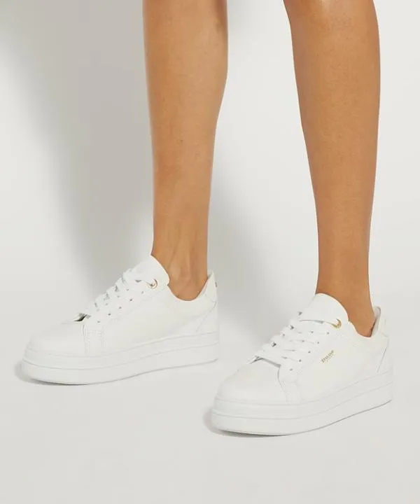 Dune London Flat Shoes Eastern White Branded Chunky Cup Sole Trainers Dune London White 8211 Women