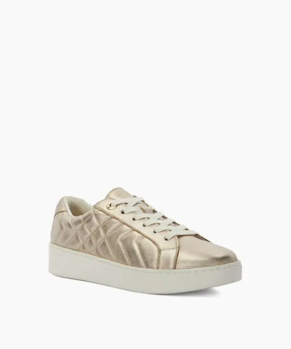 Dune London Flat Shoes Egent Gold Quilted Platform Sole LaceUp Trainers Dune London Metallic 8211 Women Dune London Flat Shoes Egent Gold Quilted Platform Sole LaceUp Trainers Dune London Metallic 8211 Women