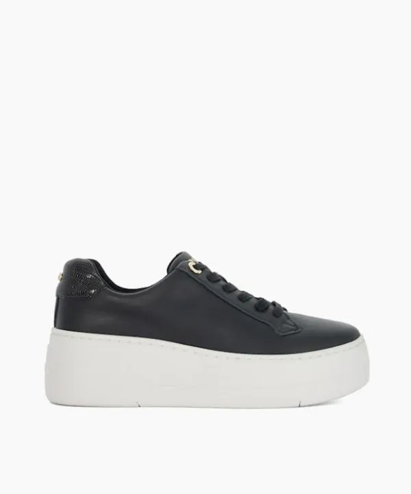 Dune London Flat Shoes Episode Black Lace Up Flatform Trainers Dune London Black Leather 8211 Women