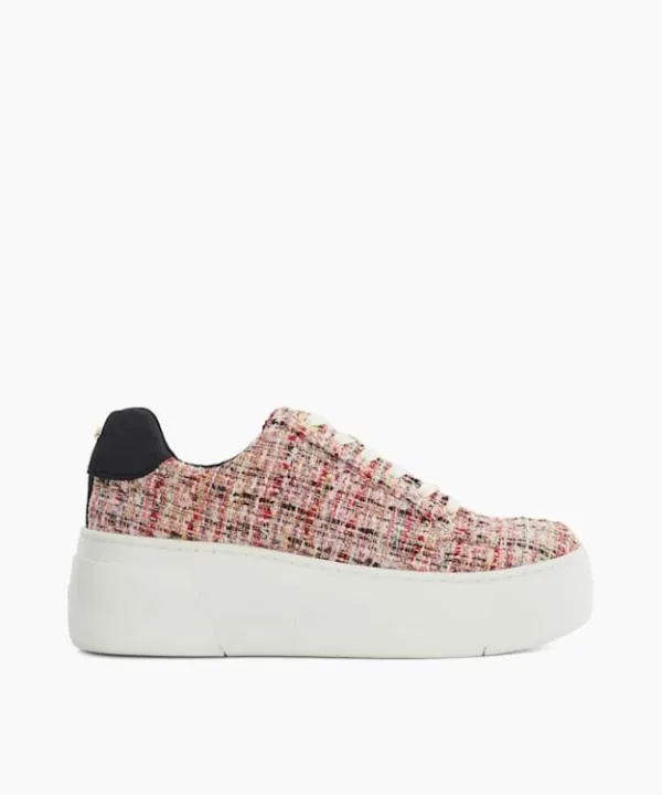 Dune London Flat Shoes Episode Pink Lace Up Flatform Trainers Dune London Pink 8211 Women