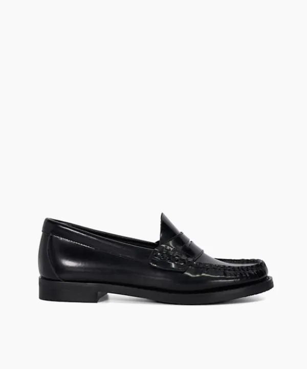 Dune London Flat Shoes Ginnie Black Leather SlipOn Loafers Dune London Black 8211 Women