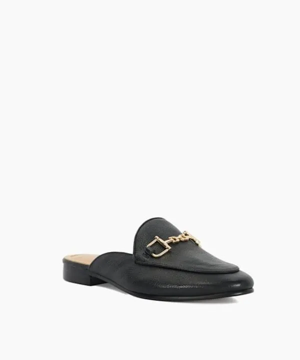 Dune London Flat Shoes Glairing Black Branded Snaffle Trim Backless Loafers Dune London Black 8211 Women Dune London Flat Shoes Glairing Black Branded Snaffle Trim Backless Loafers Dune London Black 8211 Women