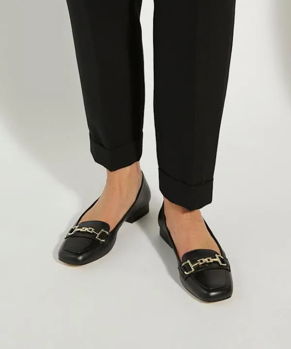 Dune London Flat Shoes Graice Black Branded Snaffle Trim Square Toe Loafer Dune London Black 8211 Women Dune London Flat Shoes Graice Black Branded Snaffle Trim Square Toe Loafer Dune London Black 8211 Women