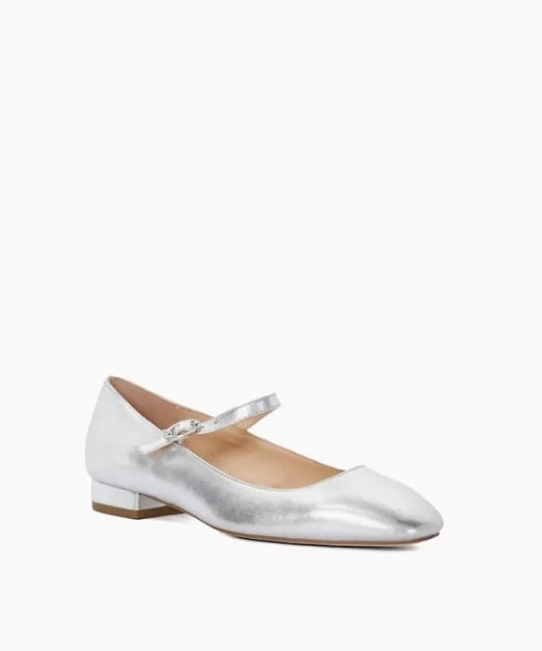 Dune London Flat Shoes Habbs Silver Silver Low Heel Mary Janes Dune London Metallic 8211 Women