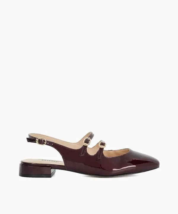 Dune London Flat Shoes Haily Red Double Strap Mary Jane Dune London Red 8211 Women