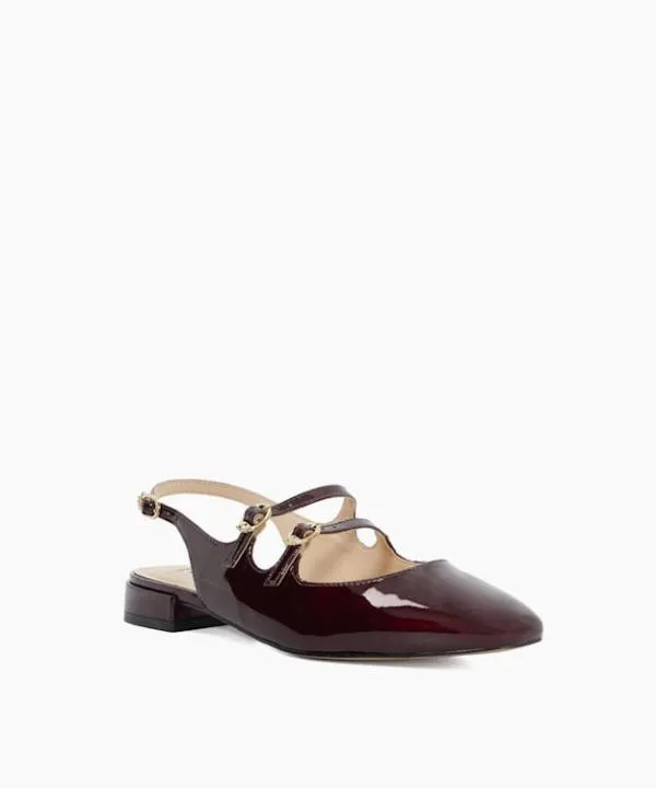 Dune London Flat Shoes Haily Red Double Strap Mary Jane Dune London Red 8211 Women