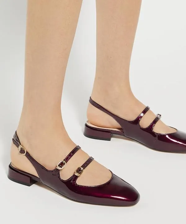Dune London Flat Shoes Haily Red Double Strap Mary Jane Dune London Red 8211 Women