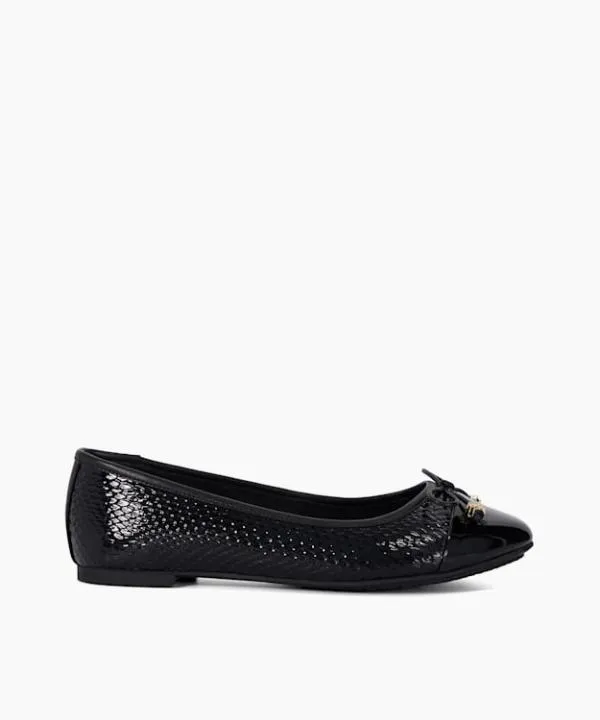 Dune London Flat Shoes Hallo Black CharmDetail Ballet Shoes Dune London Black 8211 Women
