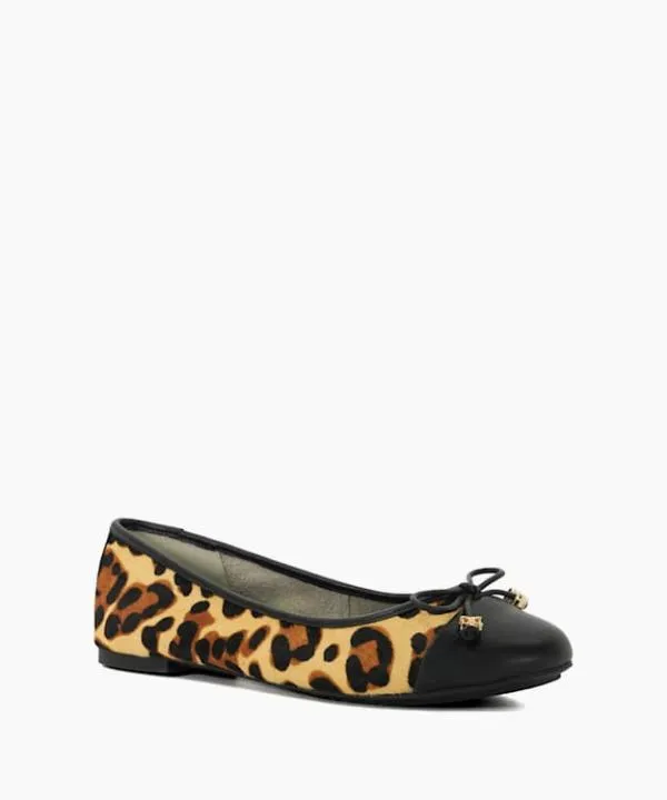 Dune London Flat Shoes Hallo Leopard CharmDetail Ballet Shoes Dune London Animal 8211 Women