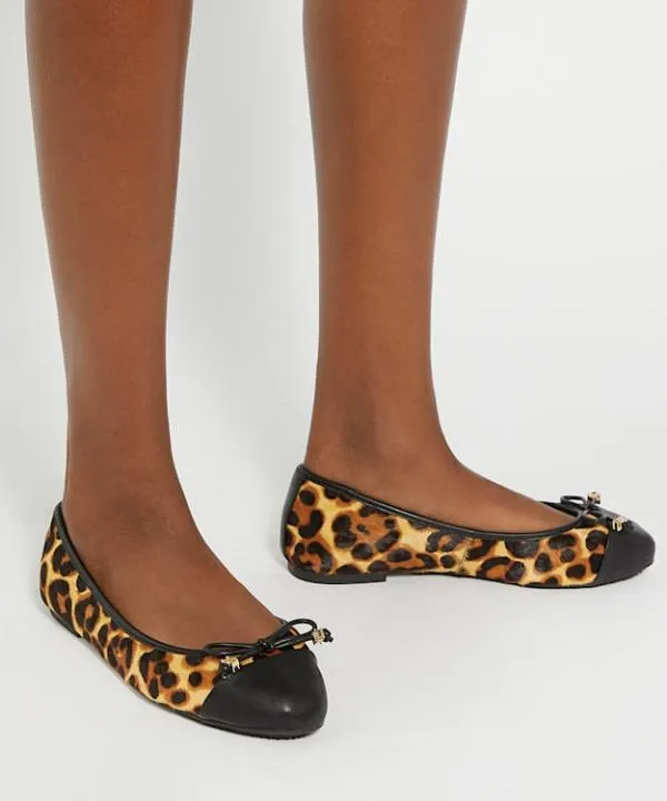 Dune London Flat Shoes Hallo Leopard CharmDetail Ballet Shoes Dune London Animal 8211 Women