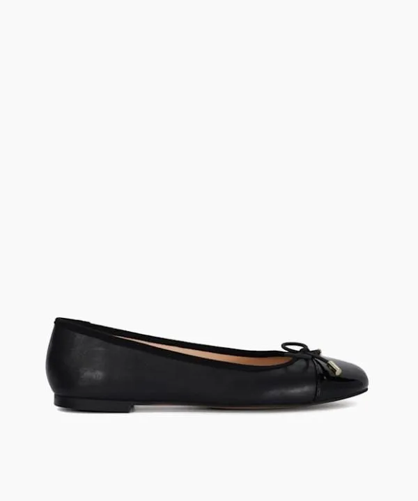 Dune London Flat Shoes Highest Black Toe Cap Ballet Pump Dune London Black 8211 Women