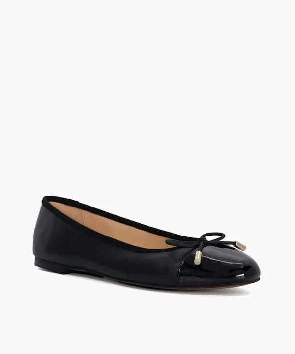 Dune London Flat Shoes Highest Black Toe Cap Ballet Pump Dune London Black 8211 Women