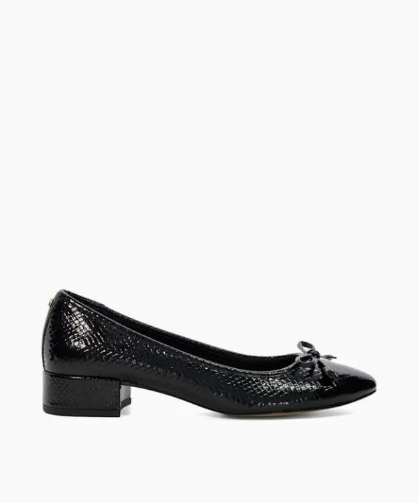 Dune London Flat Shoes Hollies Black Low Block Heel Ballet Flats Dune London Black Synthetic 8211 Women