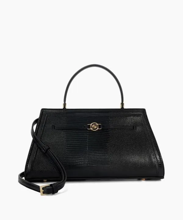 Dune London Handbags Dante M Black Croc Effect Metal Trim Grab Bag Dune London Black 8211 Women Dune London Handbags Dante M Black Croc Effect Metal Trim Grab Bag Dune London Black 8211 Women
