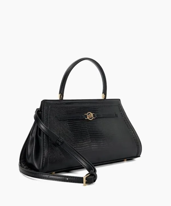 Dune London Handbags Dante M Black Croc Effect Metal Trim Grab Bag Dune London Black 8211 Women Dune London Handbags Dante M Black Croc Effect Metal Trim Grab Bag Dune London Black 8211 Women