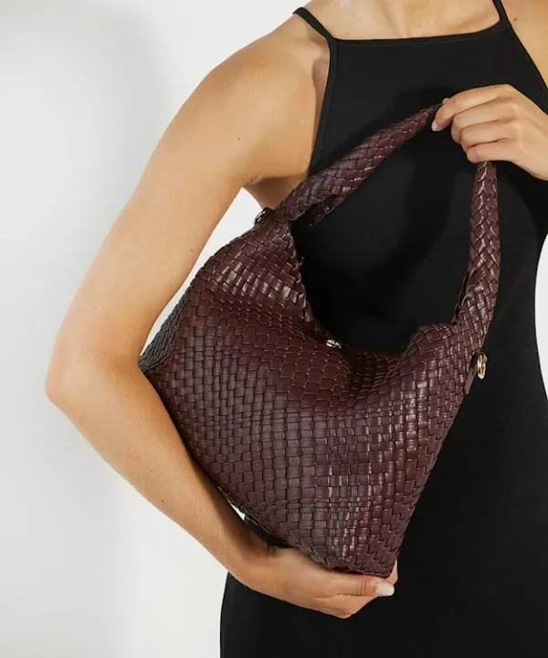 Dune London Handbags Deliberate Burgundy Woven Shoulder Bag Dune London Red 8211 Women Dune London Handbags Deliberate Burgundy Woven Shoulder Bag Dune London Red 8211 Women