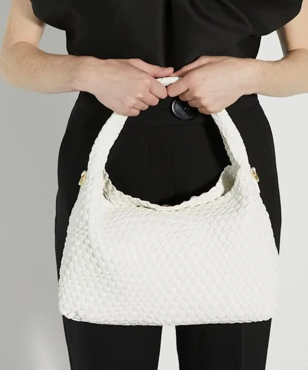 Dune London Handbags Deliberate White Woven Shoulder Bag Dune London White 8211 Women Dune London Handbags Deliberate White Woven Shoulder Bag Dune London White 8211 Women