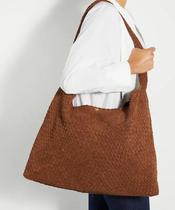 Dune London Handbags Deliberate XL Brown Extra Large Woven Shoulder Bag Dune London Brown 8211 Women
