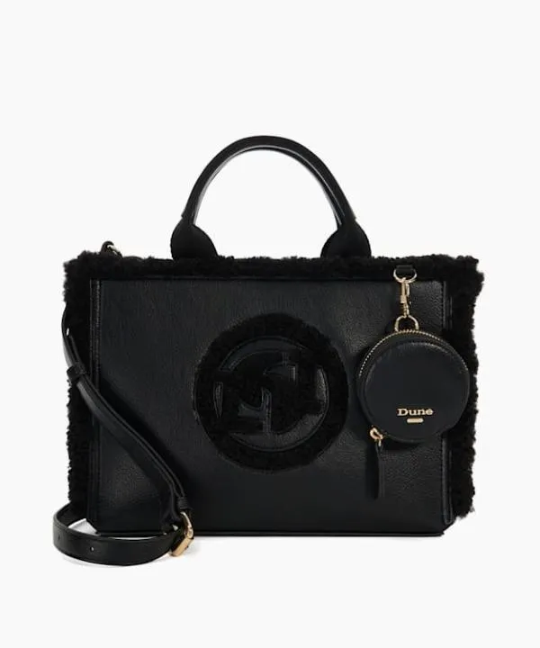 Dune London Handbags Dinkidexter Black Faux Fur Trim Tote Dune London Black Synthetic 8211 Women Dune London Handbags Dinkidexter Black Faux Fur Trim Tote Dune London Black Synthetic 8211 Women