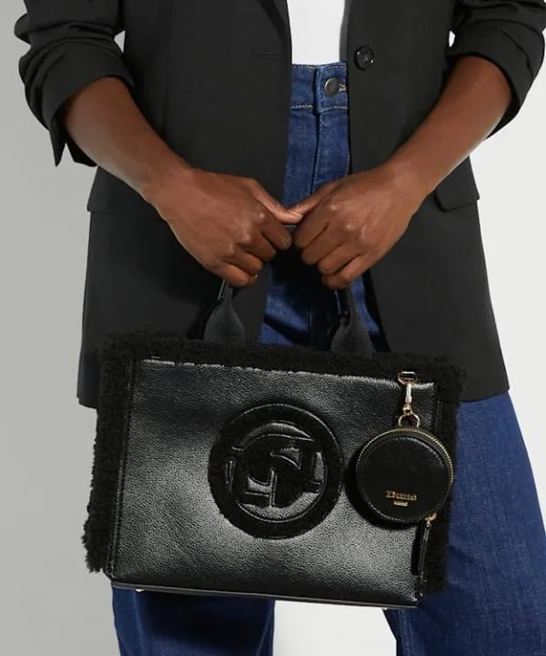 Dune London Handbags Dinkidexter Black Faux Fur Trim Tote Dune London Black Synthetic 8211 Women Dune London Handbags Dinkidexter Black Faux Fur Trim Tote Dune London Black Synthetic 8211 Women