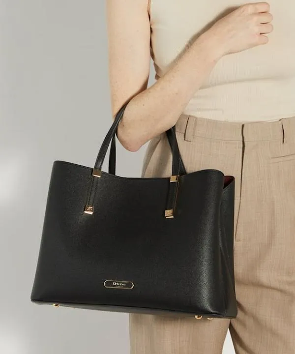 Dune London Handbags Dorry Black Branded Hardware Tote Bag Dune London Black 8211 Women
