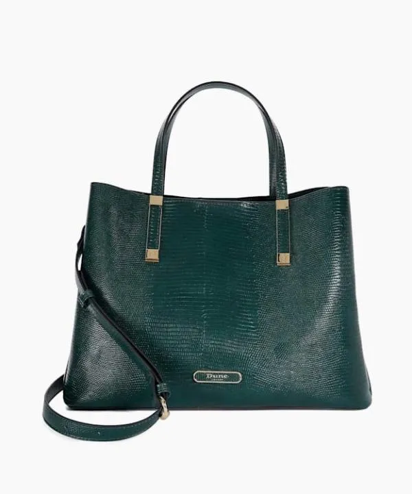 Dune London Handbags Dorry Dark Green Branded Hardware Tote Bag Dune London Green 8211 Women Dune London Handbags Dorry Dark Green Branded Hardware Tote Bag Dune London Green 8211 Women
