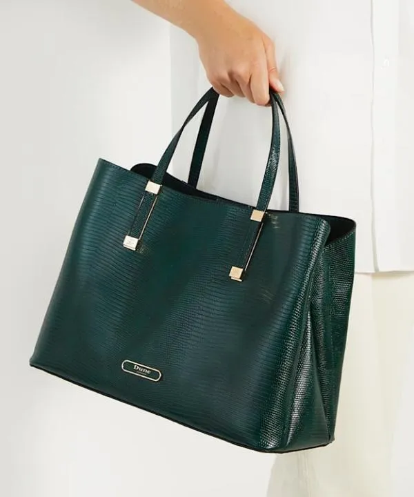 Dune London Handbags Dorry Dark Green Branded Hardware Tote Bag Dune London Green 8211 Women Dune London Handbags Dorry Dark Green Branded Hardware Tote Bag Dune London Green 8211 Women