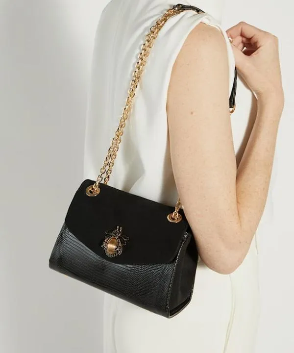 Dune London Handbags Dusk Black BugJewelDetail Crossbody Bag Dune London Black Synthetic 8211 Women Dune London Handbags Dusk Black BugJewelDetail Crossbody Bag Dune London Black Synthetic 8211 Women
