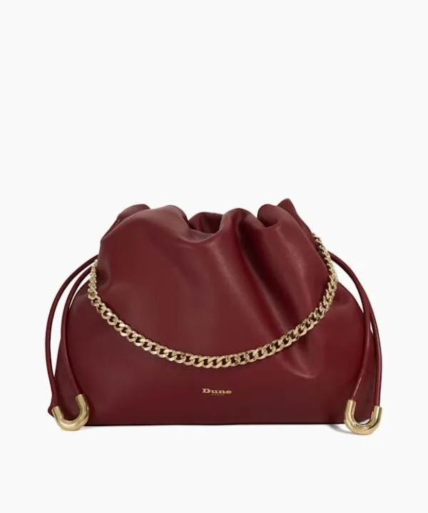 Dune London Handbags Primrose L Dark Red Leather Drawstring Bag Dune London Red 8211 Women Dune London Handbags Primrose L Dark Red Leather Drawstring Bag Dune London Red 8211 Women