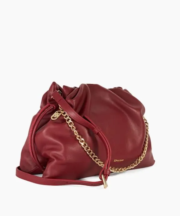 Dune London Handbags Primrose L Dark Red Leather Drawstring Bag Dune London Red 8211 Women Dune London Handbags Primrose L Dark Red Leather Drawstring Bag Dune London Red 8211 Women
