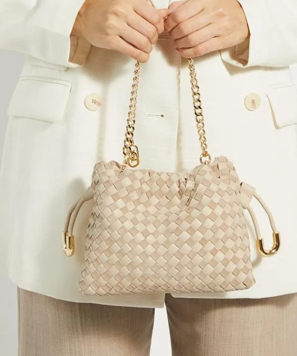 Dune London Handbags Primrose S Ecru Small Drawstring Woven Leather Bag Dune London Neutral 8211 Women Dune London Handbags Primrose S Ecru Small Drawstring Woven Leather Bag Dune London Neutral 8211 Women