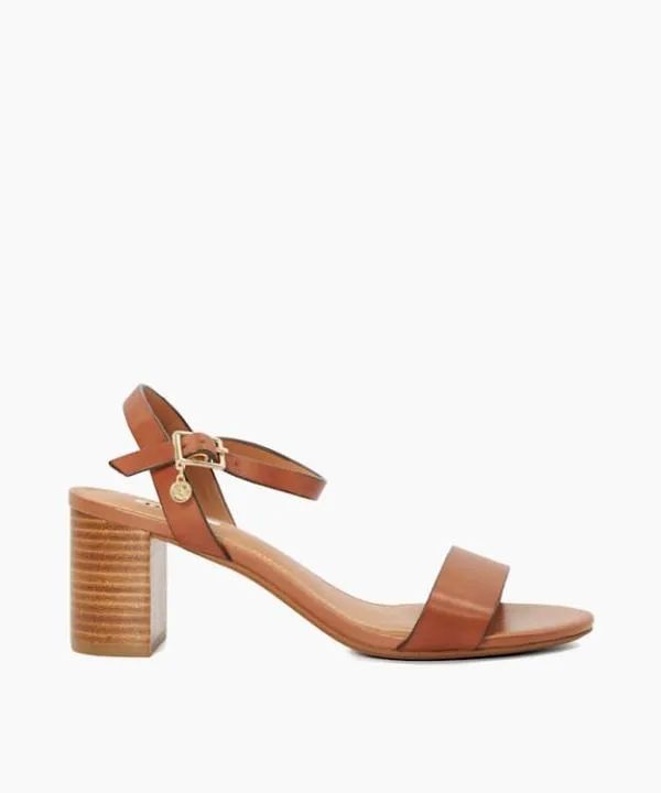 Dune London Heeled Sandals Jelly Tan Leather Block Heeled Sandals Dune London Brown 8211 Women