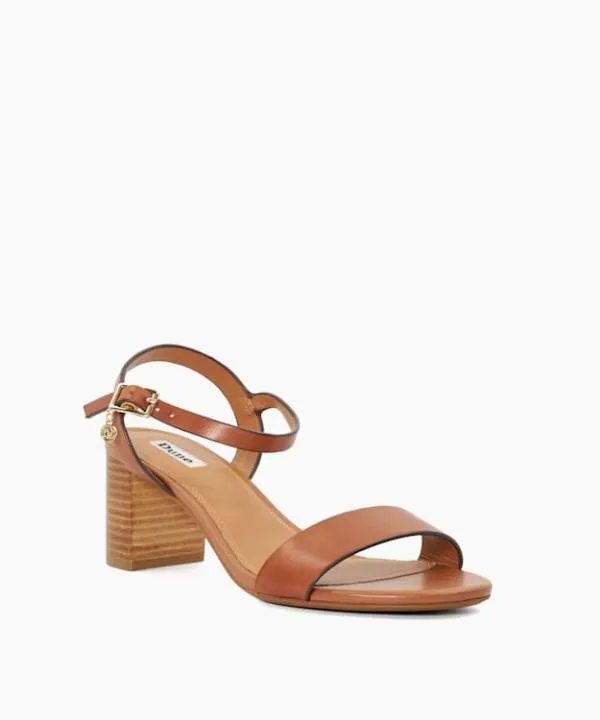 Dune London Heeled Sandals Jelly Tan Leather Block Heeled Sandals Dune London Brown 8211 Women