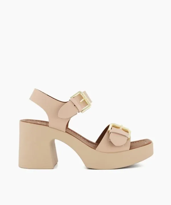 Dune London Heeled Sandals Jenies Blush MidPlatform Sandals Dune London Pink 8211 Women