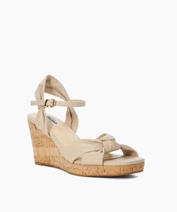 Dune London Heeled Sandals Kaino Ecru Leather Cork Wedge Dune London Neutral 8211 Women Dune London Heeled Sandals Kaino Ecru Leather Cork Wedge Dune London Neutral 8211 Women